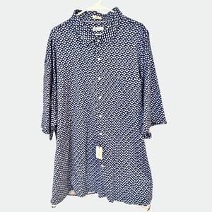 Peter Millar Mens Blue Golf Polo Size 4XT Car Print Automobile NWT